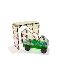 Magna-Tiles - MAGNA-TILES - Cars - 2 Piece Expansion Set - Green & Yellow