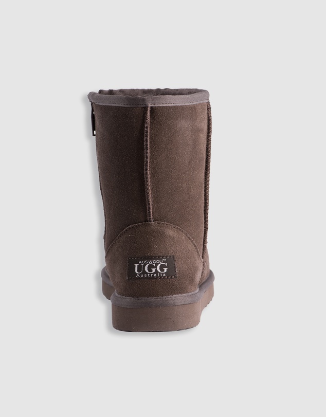 AusWooli Ugg Boots - Bronte Mid Calf Zip-Up Sheepskin Boot