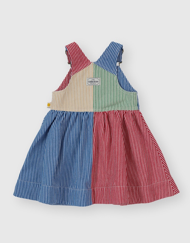Goldie + Ace - Patchwork Stripe Heidi Pinafore Dress - Babies-Kids