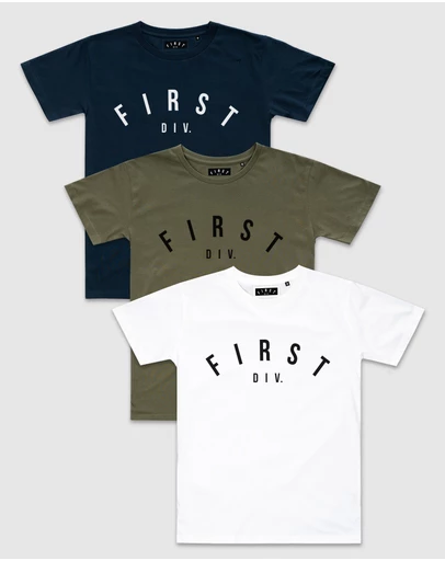 First Division - 3-Pack Core Logo Tee