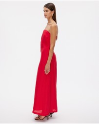 Minima Esenciales - Nivas Linen Empire Strapless Dress