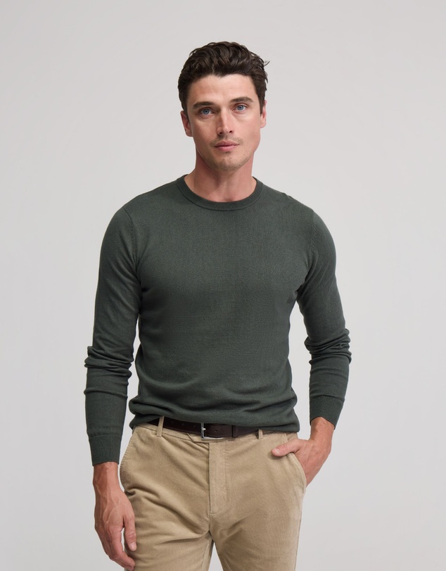 Oxford - Crew Neck Cotton Cashmere Knit