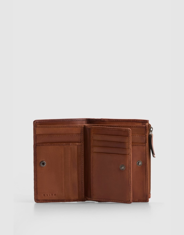 Evity - Lina Leather Weave Small Wallet