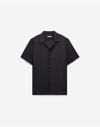 Calibre - Camp Collar Silk Shirt Currant