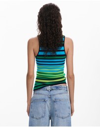 Desigual - Striped T-shirt with trim