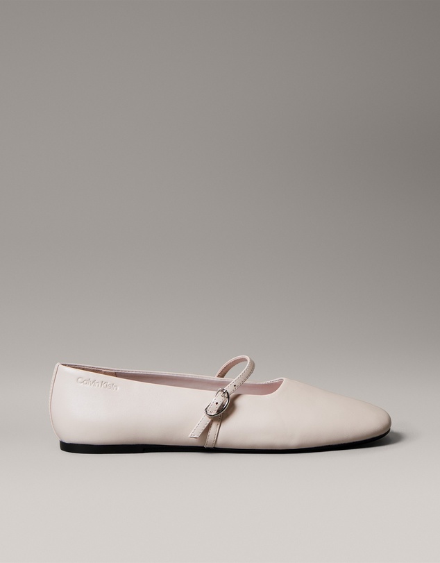 Calvin Klein - Leather Square Toe Ballerinas