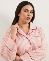 Atmos&Here Curvy - Riley Stripe Cotton PJ Set