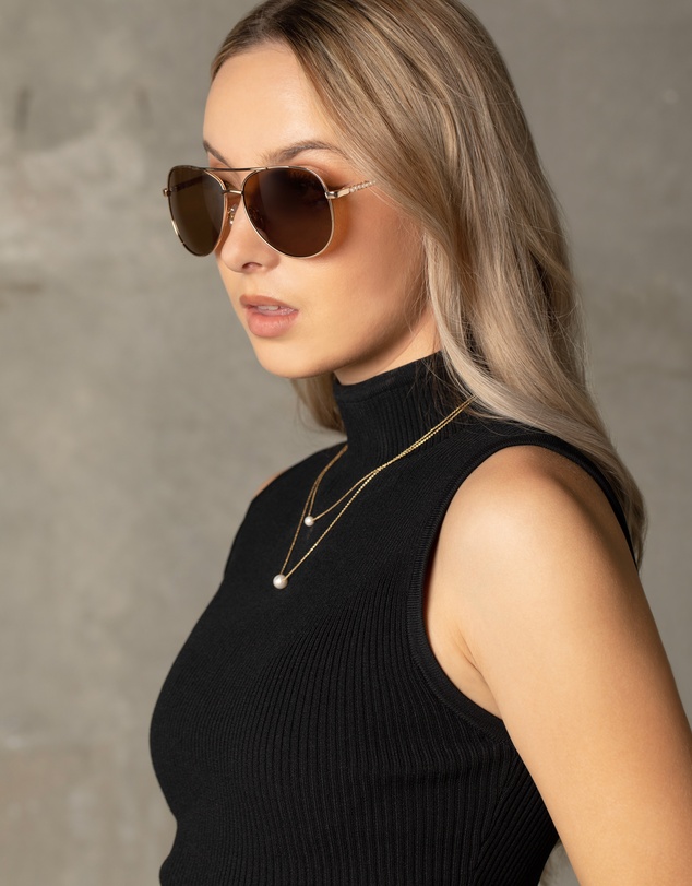 Mestige - Meadow Pearl Sunglasses - Sustainable Sources - Gold
