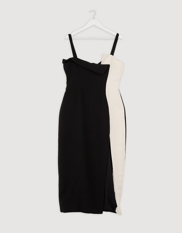 Revibe - Repaired BY JOHNNY. Phillipa Fold Contrast Dress - AU 14