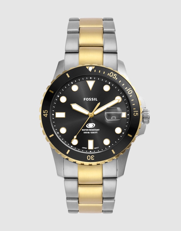 Fossil - Fossil Blue Dive Two Tone Analogue Watch