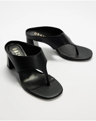 Dazie - Elodie Block Heel Thong Sandals