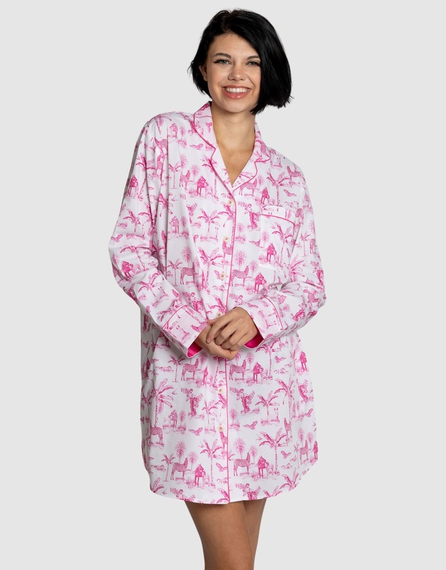Sant And Abel - Women's Skydog Pink Night Shirt