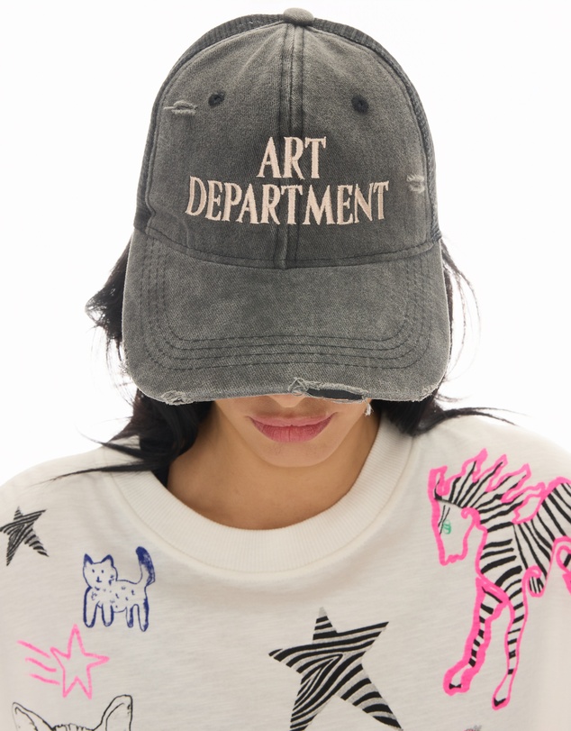 THE TALES - Destroyed Art Department Black Trucker Cap