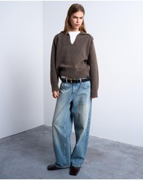 TOPSHOP - Knitted Collar Jumper