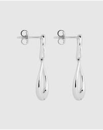 Najo - Vivante Silver Drops Grande Earrings