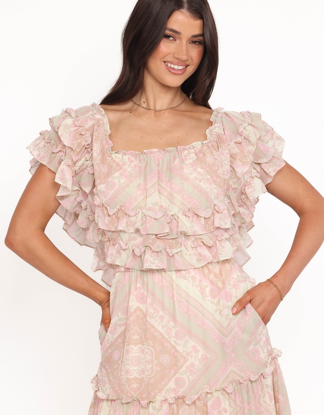 Petal & Pup - Lovine Maxi Dress - Sage Paisley