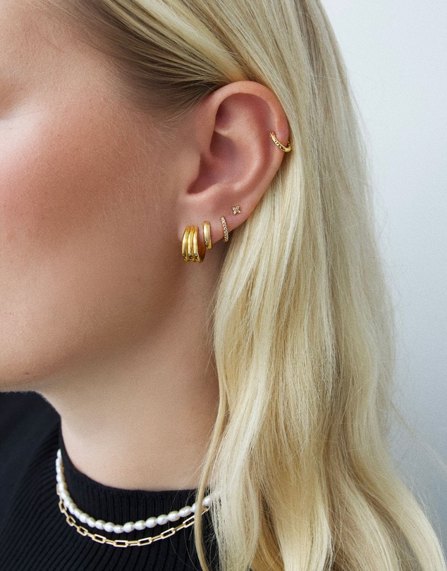 HOUSE OF SLANI - Valeria Textured Hoops