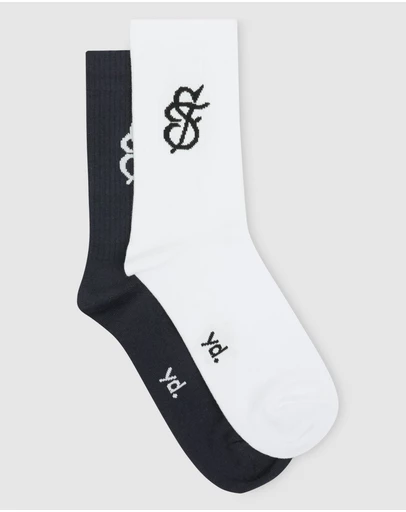 yd. - Logo Ribbed 2 Pack Socks