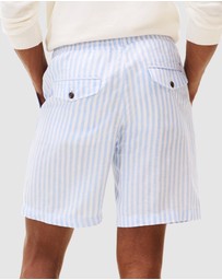 Tommy Hilfiger - Mercer 7 Inch Linen Stripe Shorts
