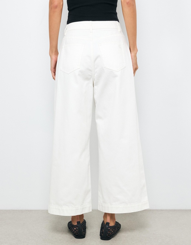 AERE - High Rise Wide Crop Jeans