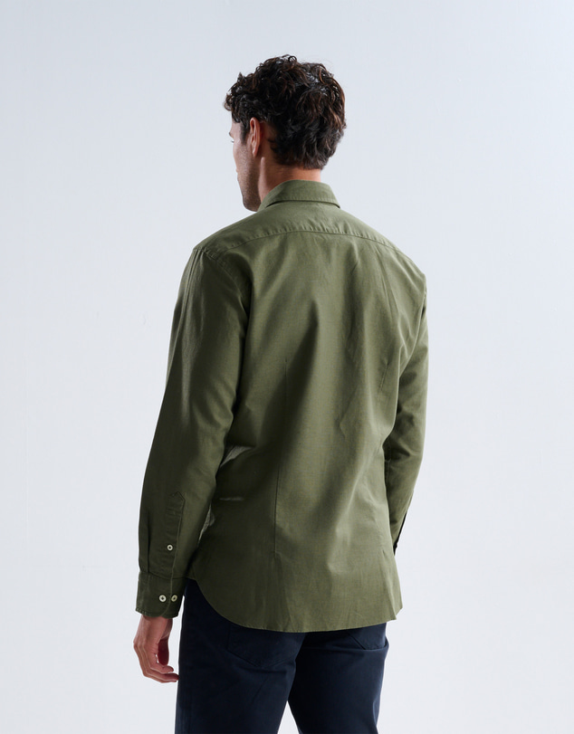 3 Wise Men - 3 Wise Men Whitsun Green Linen Shirt