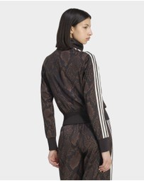 adidas Originals - SATIN SNAKE PRINT FIREBIRD TRACK JACKET Womens