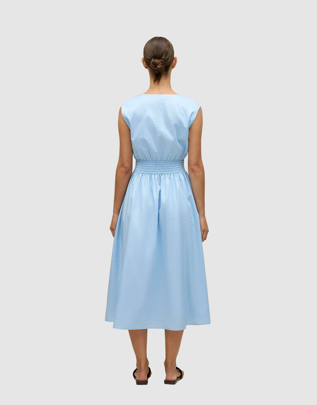 Trenery - Cotton Sateen Shirred Waist Dress