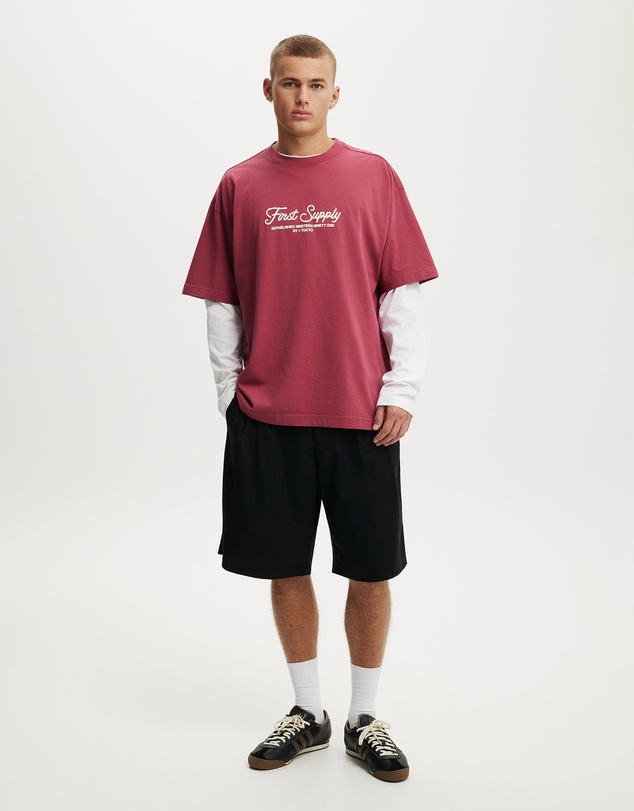 Cotton On - Box Fit Text T-Shirt
