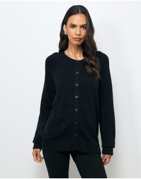 AERE - Nia Cotton Cashmere Blend Cardigan