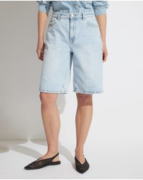 Decjuba - Cleo Longline Denim Shorts