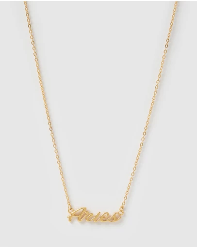 Izoa - Aries Written Star Sign Necklace