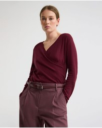 Oxford - Daria Wrap Front Knitted Top