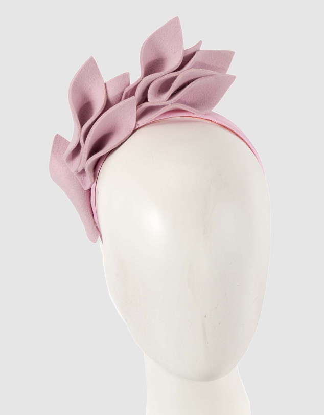 Max Alexander - Felt Pink Winter Racing Fascinator