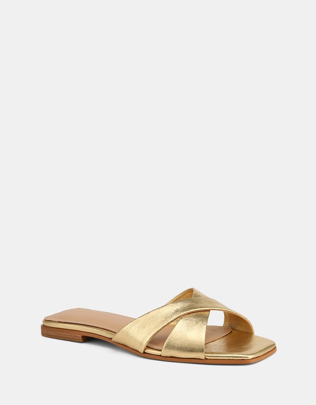 Wittner - Emery Metallic Leather Flat Sandals