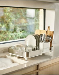 Joseph Joseph - Extend™ Steel Expandable Dish Rack with Draining Spout (Stone)