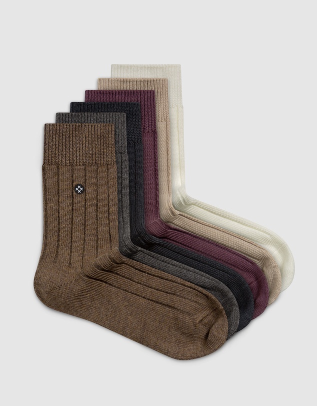 Sockdaily - Biscuit 6 Pack Quarter Socks