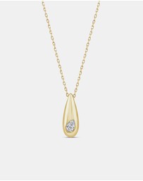 Zoe Olivia - 9K Gold Pear Lab Grown Diamond Neckalce