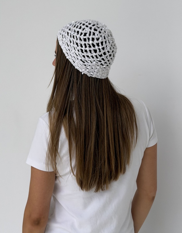 Morgan & Taylor - Sophie Crochet Mesh Hat in White