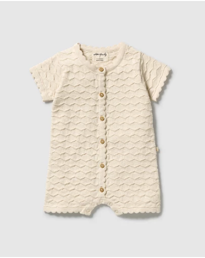 Wilson & Frenchy - Organic Knitted Chevron Growsuit - Babies