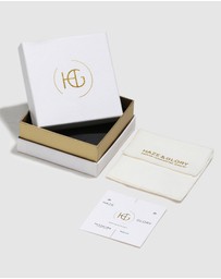 Haze & Glory - ICONIC EXCLUSIVE - Earrings Pearl Cross Gold Hoop in 925 Sterling Silver Gold Plated