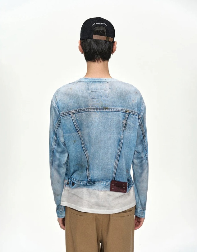 Andersson Bell - Denim Jacketed Trompe-LOeil L/S T-Shirt - Unisex