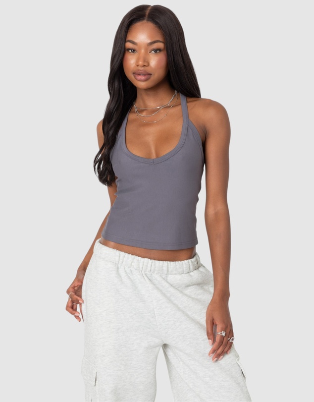 EDIKTED - Racer Back Halter Top
