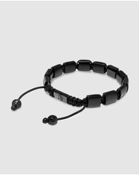 Nialaya Jewellery - The CZ Flatbead Collection - Matte Onyx