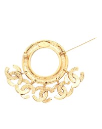 Pre-Loved by Azura Reborn - Pre-Loved Gold Plated Multi CC Round Brooch