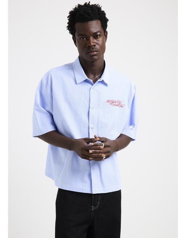 Black Noise White Rain - Cloud Static Short Sleeve Shirt