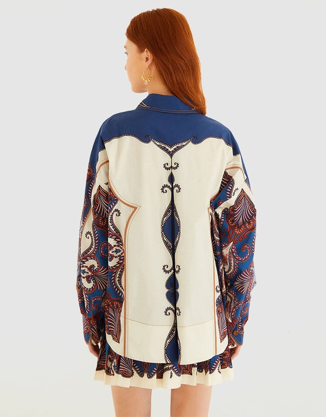 Farm Rio - Arabesque Scarf Long Sleeve Shirt