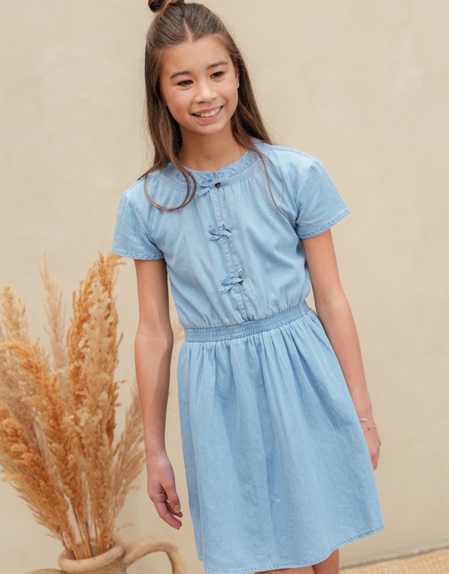 Like FLO - Mel Light Denim Dress - Kids-Teens