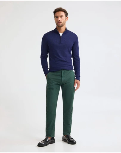 Oxford - Merino Zip-Neck Wool Pullover