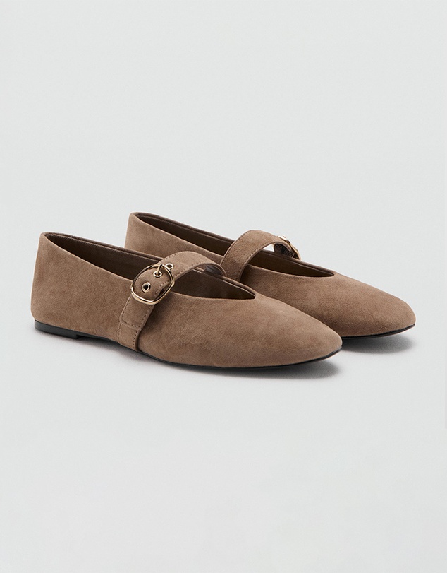 M.N.G - Suede Leather Ballet Flats