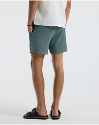Calibre - Striped Seersucker Knit Shorts Sea Green